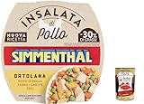 6x Simmenthal Ortolana, Hähnchenbrustsalat mit Dinkel, Kichererbsen, Karotten und Erbsen, 160 gr + Italian Gourmet polpa 400g