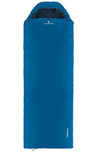 Ferrino Unisex – Erwachsene Yukon Plus Sq Schlafsack, blau, Einheitsgröße