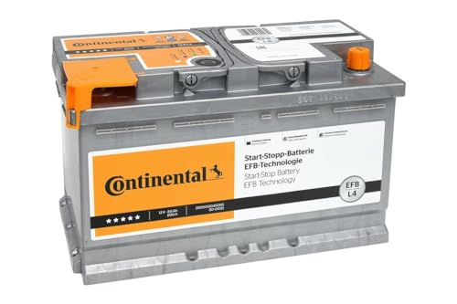 Continental Autobatterie 80Ah 12 V Starterbatterie 800 A Bleisäure Batterie