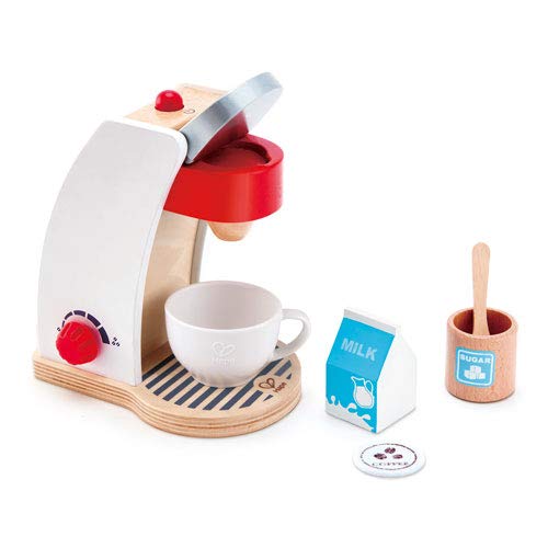 Hape Kaffeemaschine aus Holz Kinder Küchenspielzeug für Kaufladen Kinderküche Spielküche Rollenspiele