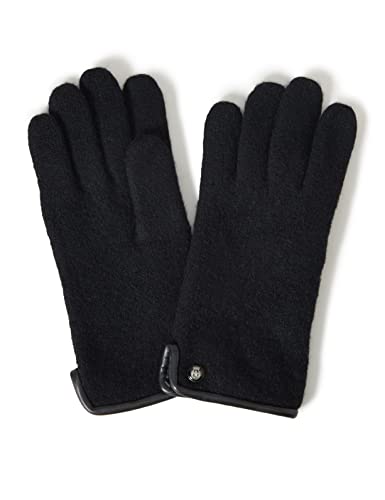 Roeckl Damen Klassischer Walkhandschuh Handschuhe, Schwarz (Black 000), 6