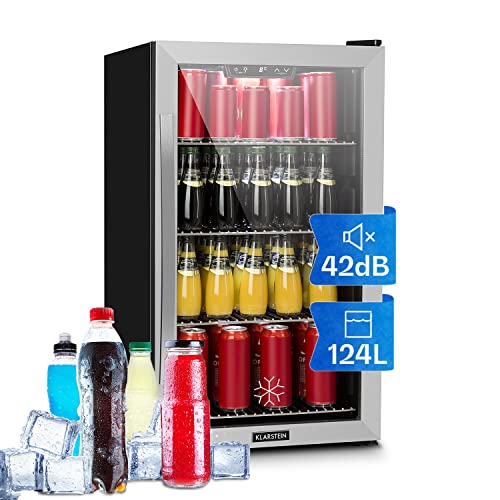 Klarstein MKS-9 Minibar Mini-Kühlschrank mit 66 Liter Volumen, Black Edition, 30 dB leise, kompakt, 3-stufiger Temperaturregler, schwarz
