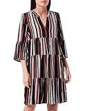 TOM TAILOR Denim Damen Kleid mit Volant 1033441, 30543 - Black Multicolor Stripe, XXL