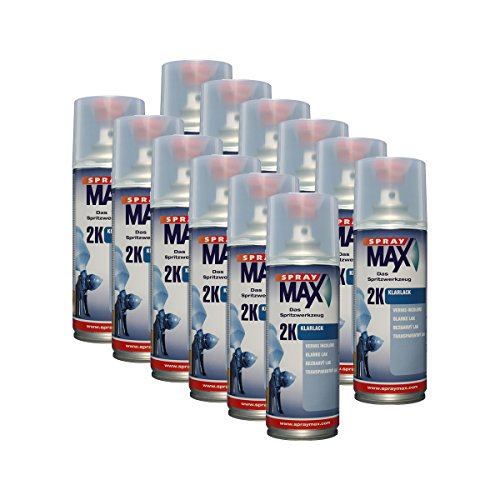 12x KWASNY 680 061 SPRAYMAX 2K Klarlack transparent glänzend Versiegelung 400ml