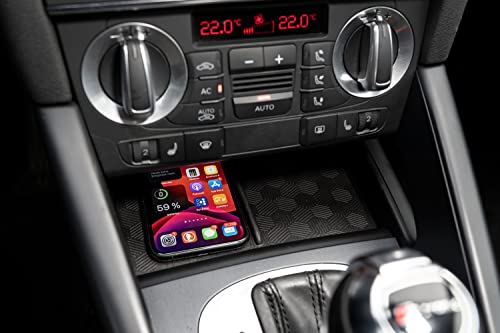 Inbay Wireless Charger kabelloses Ladegerät für Audi A 3 8P c 15W Pkw induktives Laden Smartphone Handy Auto Charging qi Zertifiziert Kfz Einbau integriert Phone, 24132-55-2