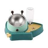 XIAN Haustier Automatic Feeder Set Hundefutter Schüssel Waterer Schräggeworfene Edelstahl Schüssel Schuss der Schüssel Wasserspender