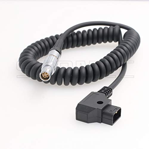 SZRMCC Red Scarlet Red Epic Camera Power Cable D Tap to 1B 6-Pin Female, Gerades 6-poliges Spiralkabel