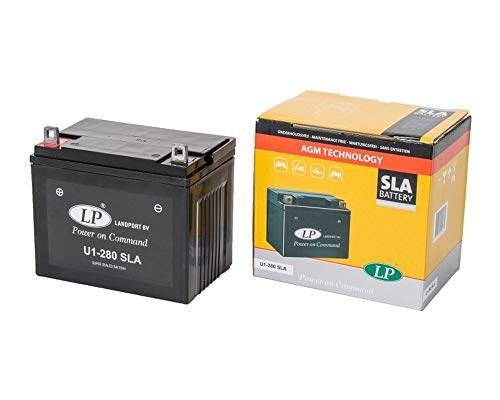 LANDPORT U1-280 SLA Batterie 12V 24aH für Rasenmäher, Rasentraktor, Aufsitzmäher [inkl. 7.50 Batteriepfand]