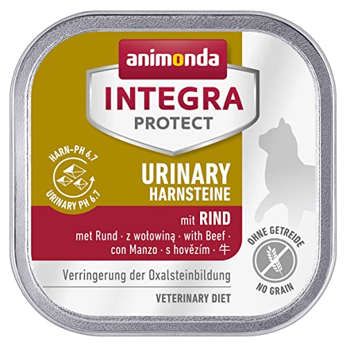 Animonda INTEGRA PROTECT Adult Urinary Oxalstein Nassfutter Katze, hochwertiges Premiere Katzenfutter Nass getreidefrei, Diätfuttermittel für Katzen mit Harnsteinen, mit Huhn, 16 x 100g