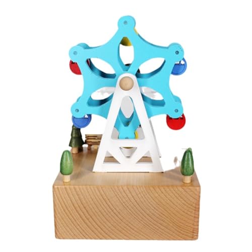 PAPAPI Holzrad-Spieluhr Aus - EIN Personalisiertes Geschenk für Ihre Tochter, Enkelin - Perfekt für Geburtstage
