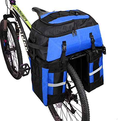 PELLOR Fahrrad Gepäcktaschen, 3 in 1 Multifunction 70L Gepäckträger Tasche Reißfest Groß Fahrradtaschen mit Regen-Abdeckung