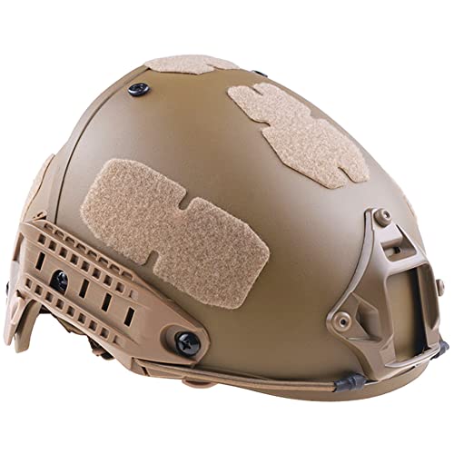 AQzxdc Airframe (AF) Airsoft-Helm, mit Schalldichtem Headset, Helm Bezug, für Paintball Outdoor BBS Jagen Reiten,Beige