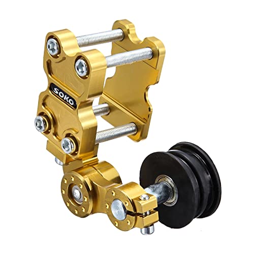 Wallfire Motorrad-Kettenspanner-Einstellvorrichtung-Rollenkettenspanner (Color : Gold)