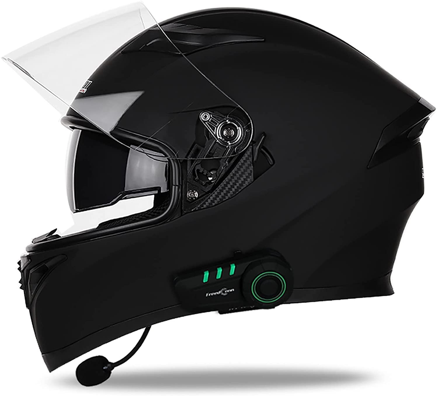 Integralhelm Helm Motorradhelm Mit Bluetooth-Headset und Klapphelm Doppelvisier Full face Motorrad Helm Klapphelm DOT/ECE Genehmigt Rollerhelm für Erwachsene Damen Herren