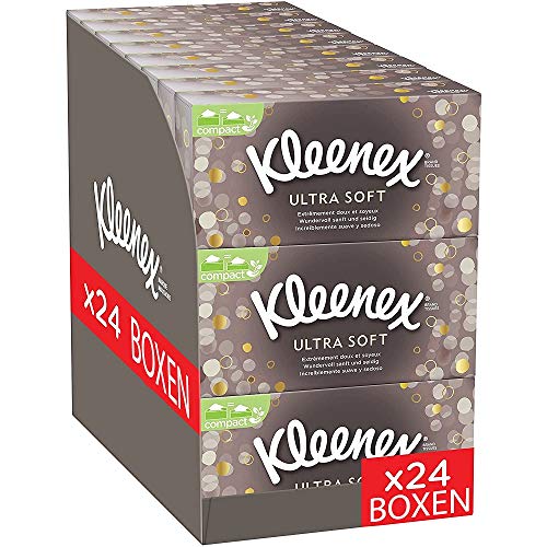 Kleenex Ultra Soft Kosmetiktücher-Box, extra-weich, 3-lagig, 24 x 72 Tücher