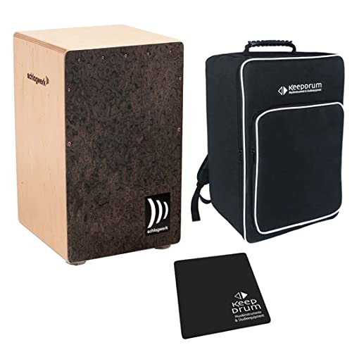 Schlagwerk CP 4007 La Peru Cajon Wurzel Holz + keepdrum Gig Bag + CP-01 Pad