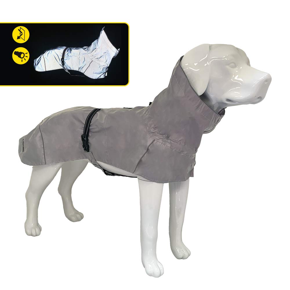 Croci Hiking Hundemantel, wasserdicht, reflektierend, für maximale Sichtbarkeit, feuchtigkeitsregulierendes Futter, hohe Sichtbarkeit, Größe 45 cm - 260 g