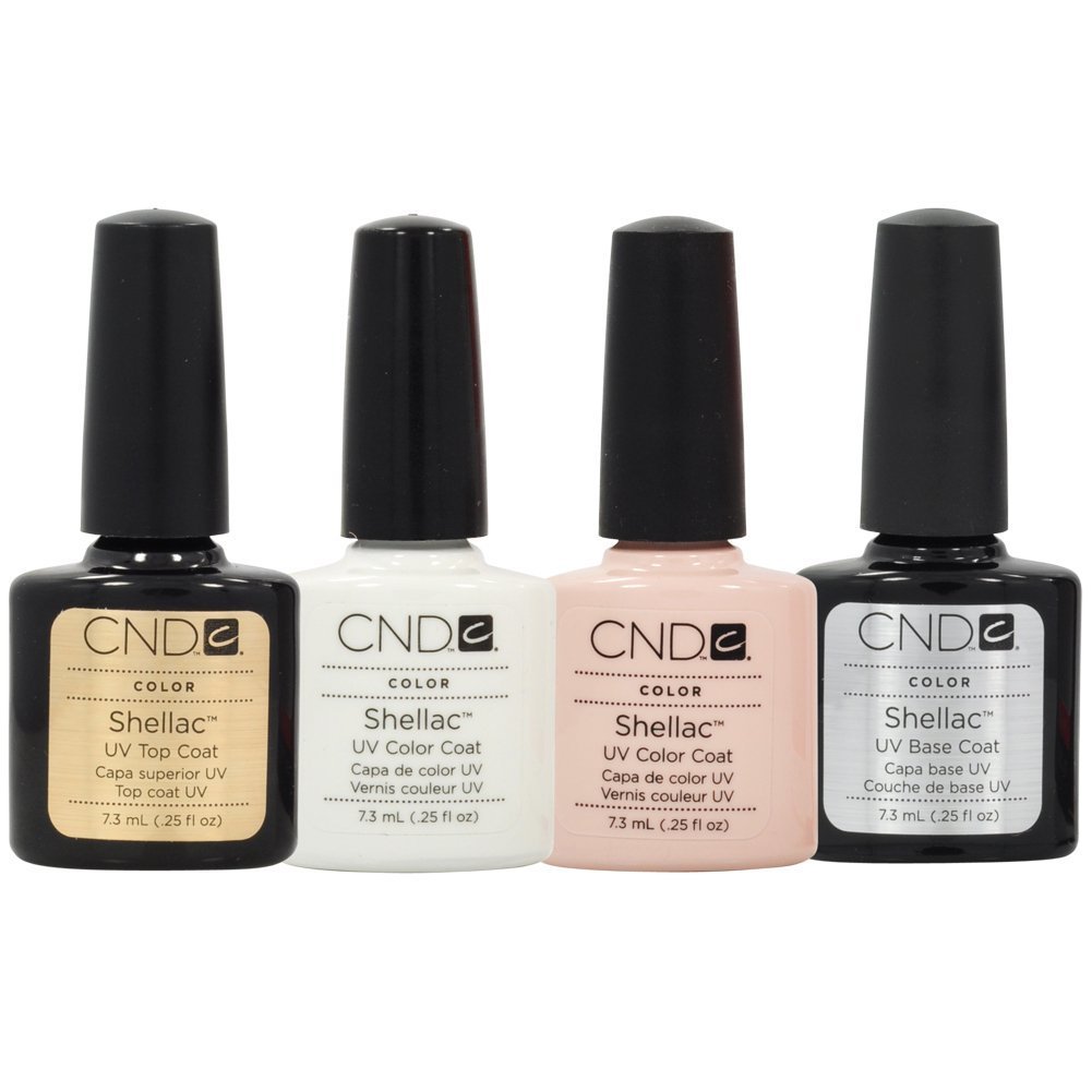 CND SHELLAC - Top/Base/Clearly Pink/Studio White, 7 ml