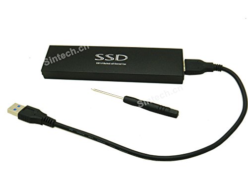 USB 3.0 Externes Fall, kompatibel mit 24pin SSD von 2012 MacBook Air MD223 MD224 MD231 MD232