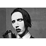 Runder Diamant-Diamant-Rocker Emperor: Marilyn Manson besticktes Kreuzstichmosaik voller Harzdiamantdekoration30*40cm/40 * 50cm