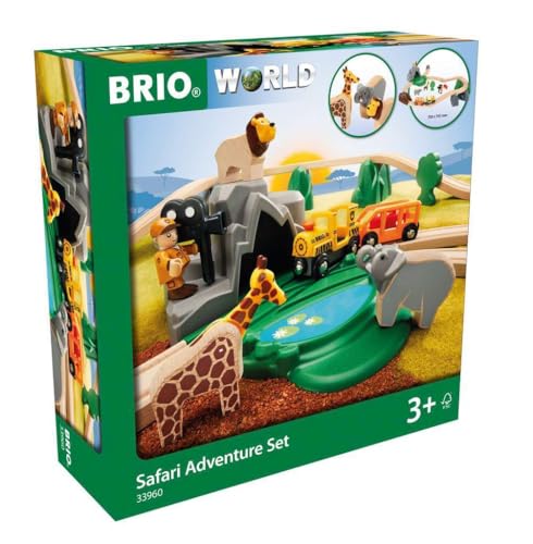 BRIO Spielzeug-Eisenbahn "Brio WORLD Safari Bahn Set"