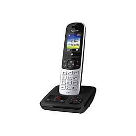 Panasonic KX-TGH720G - Schnurlostelefon - Anrufbeantworter mit Rufnummernanzeige/Anklopffunktion - DECTGAP - dreiweg Anruffunktion - Schwarz, Silber