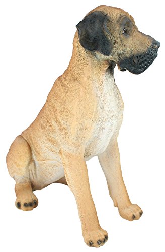 Dekofigur Deutsche Dogge CHARLY Hund Braun Höhe 36 cm Tierfigur Hundefigur Hundedeko Gartendeko