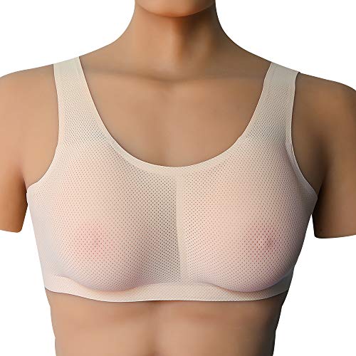 2-in-1-Silikon-Brust-Einsätze bilden Waterdrop Fake Breast Mastectomy Bras Prothetik-Set,Natural,XS/AAcup