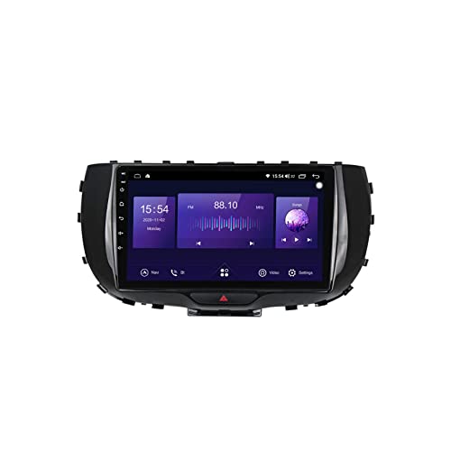 Radio-Navigation für Kia Soul 2019–2020, Plug-and-Play-Autoradio, Bluetooth-FM-Radio, integriertes Bluetooth 4.0 und WLAN-Hotspot, GPS-Navigation/CarPlay mit Rückfahrkamera (Farbe: