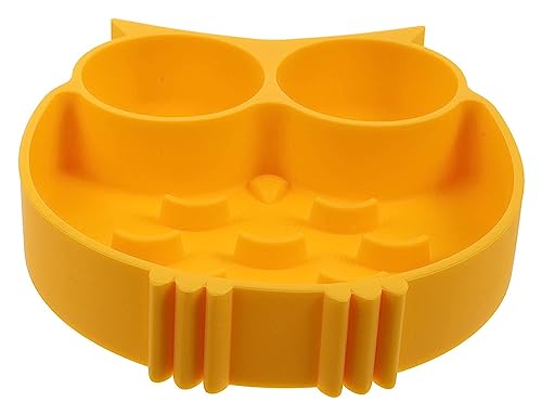 Fressnapf for Welpen, Silikon, for Hunde (Color : Yellow, Size : 17X15.5X3.5CM)