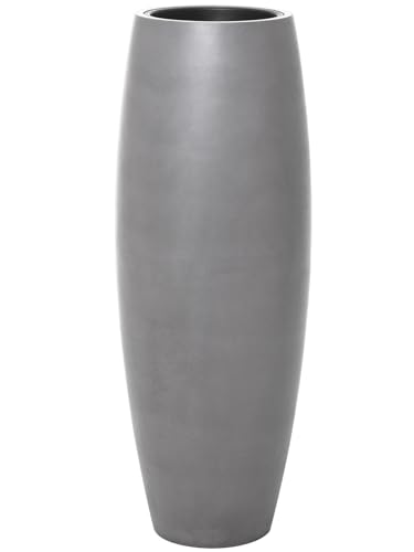 Pflanzkübel Pflanzgefäß Blumenkübel Fiberglas Beton-Design grau Magnum - 100 x 29 cm