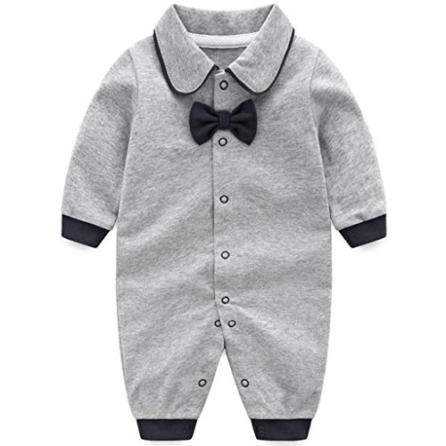 Baby Strampler Baumwolle Overall Spielanzug Jungen Mädchen Gentleman Outfits 3-6 Monate