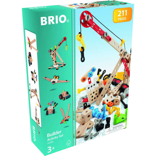 BRIO 34588 - Builder Kindergartenset 210-teilig, BAU Konstruktionsspielzeug