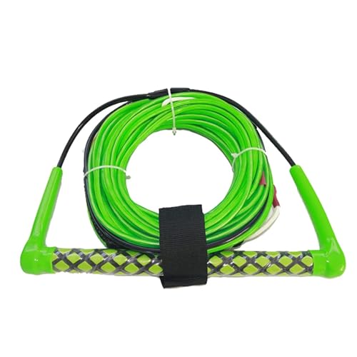Wasserski-Seil Wasserski-Wakeboard-Kniebrett-Seil for Bootfahren 3-teiliges Wasserski-Wassersport-Seil – 23 m Wasserski-Surfen-Seil mit schwimmendem Griff Wasserski Leine (Color : Green)