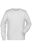 James & Nicholson Herren Raglan Sweatshirt - Sweatshirt im Raglanschnitt aus Bio-Baumwolle | Farbe: ash | Grösse: XXL