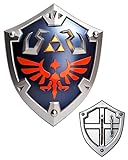 DMAR Hylian-Schild in voller Größe, 55,9 cm Zelda Triforce Schild für Erwachsene, 1:1 Nachbildung – Kunststoff – Hylian Schild für Link Cosplay, Kunststoff, Standard