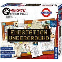 KOSMOS 682170 Murder Mystery Puzzle - Endstation Underground, Erlebnispuzzle, Puzzle meets Crime, alleine oder im Team, ab 16 Jahren, mehrere Puzzles und zahlreiche Unterlagen als Beweisstücke, Krimi