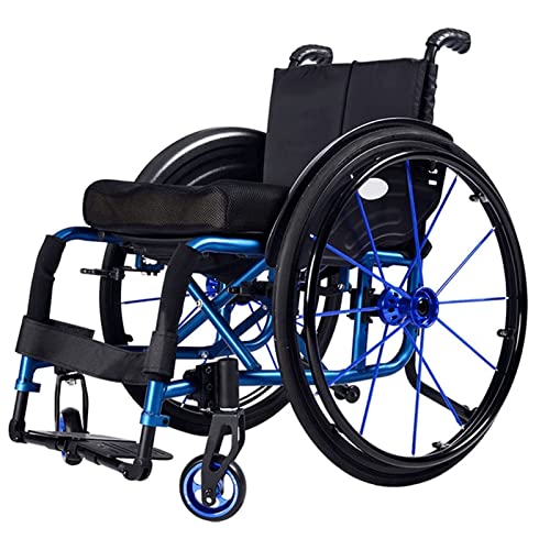 Rollstuhl Faltbarer Sportrollstuhl Leichter Aluminium-Rollstuhl mit Eigenantrieb (Sitzbreite 36-42 cm) Komfortabler mobiler manueller Rollstuhl - 100 kg Kapazität Reisen Wheelchair