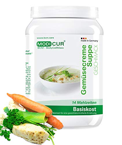 BCM Modicur Basis Gemüsecreme Suppe 1 Dose à 490g (14 Portionen/Eiweißshake/BCM BodyCellMass)
