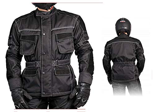 Motorradjacke Jacke Textil/Leder MIT Protektoren Motorrad Bike Chopper Cruiser