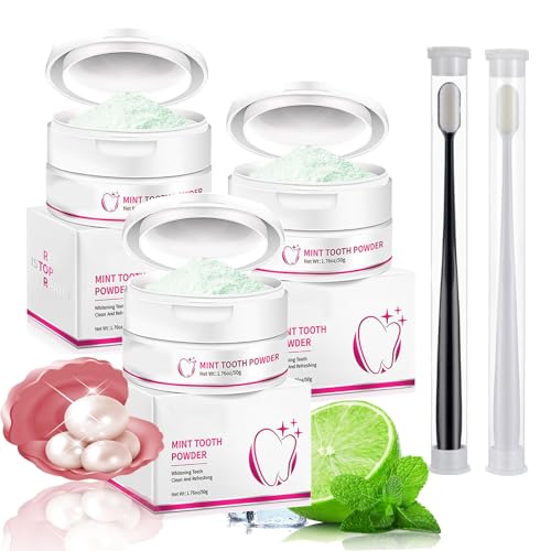 NNBWLMAEE CrystalClean Smile Powder, Mint Tooth Powder, Crystalclean Tooth Powder, The New Teeth Whitening Solution, get White Teeth in 7 Days (3PCS)