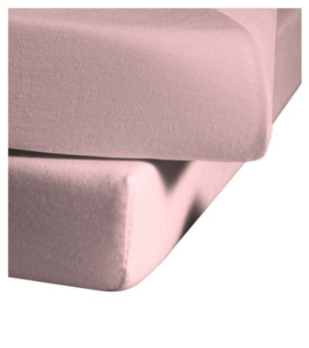 fleuresse Premium Jersey-Elasthan Spannbettlaken - alle Größen und viele Farben - Comfort 200x200 cm Weiß