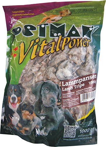 Petman Vital Power Lammpansen, 6 x 1000g-Beutel,Tiefkühlfutter, gesunde, natürliche Ernährung für Hunde, Hundefutter, BARF, B.A.R.F.