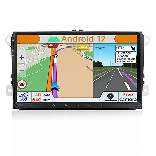 YUNTX PX6 Android 10 Autoradio Kompatibel mit vw Passat/Golf/Skoda/Seat - [4G+64G] - 2 Din GPS - KOSTENLOSE Rückfahrkamera und Canbus - Unterstützung DAB/Lenkradsteuerun /4G/WiFi/Bluetooth/Mirrorlink