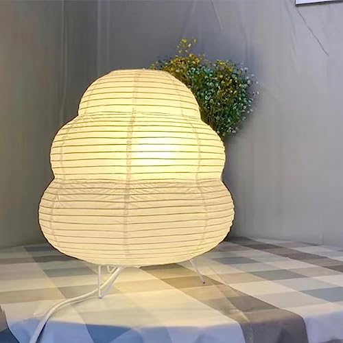 GUANSHAN Papierlaterne Tischlampe Dekorative Tischbeleuchtung Japanisches faltbares Origami-Nachtlicht Nachttischlampe Stimmungslicht für Schlafzimmer, Wohnzimmer, Restaurant