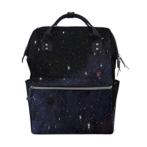 Big Joke Wickelrucksack Galaxy Star Space Constellation Multifunktions-große Kapazität Baby Wickeltasche Reißverschluss lässig stylisch Reise Rucksäcke für Mama Papa Baby Pflege