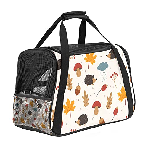 Xingruyun Hundetragetasche Igel-Pilz Katzentragetasche Faltbare Transporttasche Atmungsaktiv Haustiertasche Für Katzen Und Hunden 43x26x30 cm