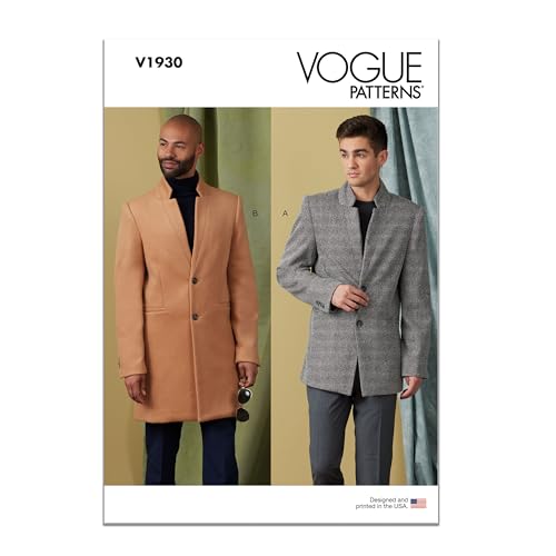 Vogue Patterns V1930MXX Herren Mantel MXX (40-42-44-46)