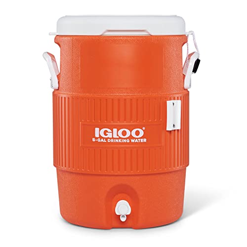 igloo - 5 Gallon Seat Top - Getränkespender mit Zapfhahn - 19 Liter, Orange