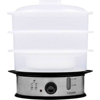 Tristar VS-3914 Dampfgarer BPA frei - 3 Korb/Körbe - Schwarz - Edelstahl - Durchscheinend - Arbeitsplatte - Drehregler - Vorderseite - 11 l (VS-3914)